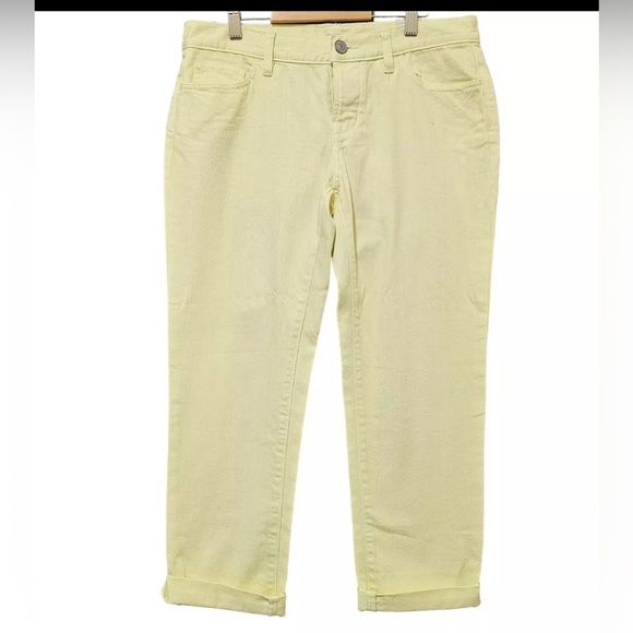 Ann Taylor LOFT Button Fly Yellow Jeans Sz 26/2 - Picture 1 of 9